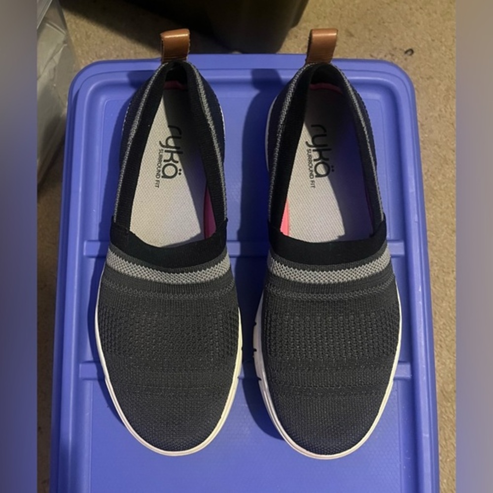 Ryka Charcoal and Gray Slip-On Shoes